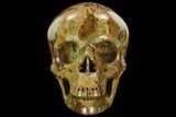 Realistic, Polished Autumn Jasper Skull #127611-1